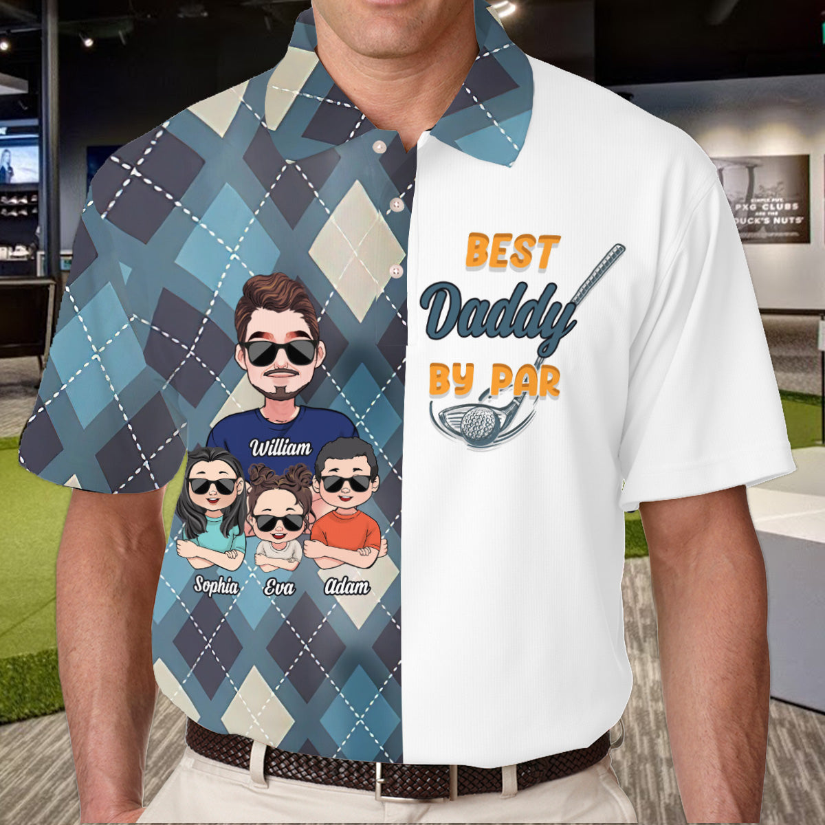 Grandpa's Lucky Polo - Golf gift for dad, him, boyfriend, husband, grandpa, uncle - Personalized Polo Shirt