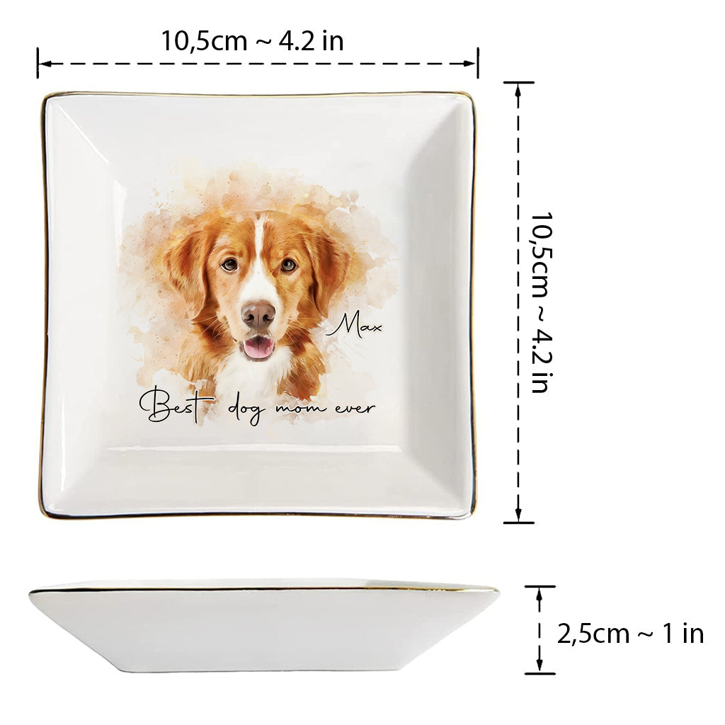 Die beste Hunde-/Katzenmama aller Zeiten – Geschenk für Hunde- und Katzenliebhaber – Personalisierte Schmuckschale