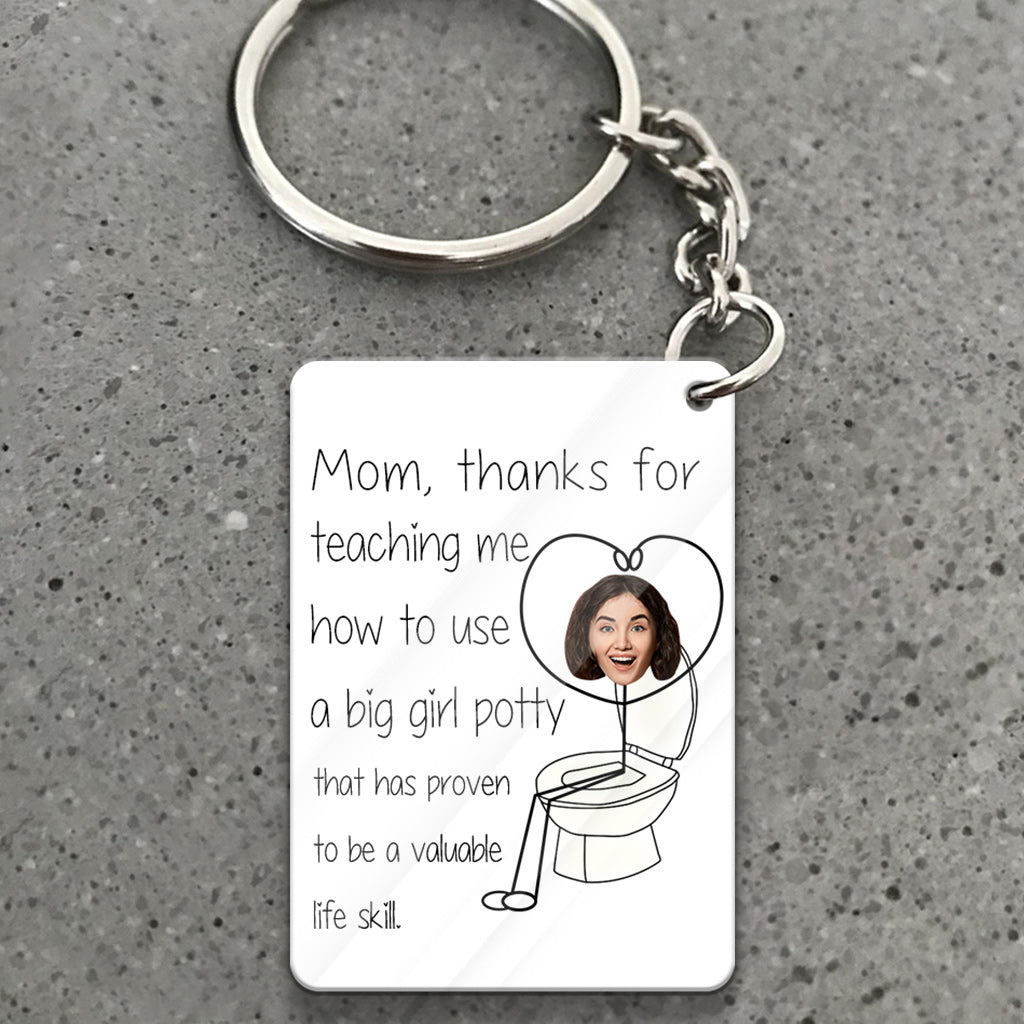 Thanks For Teaching Me Big Girl Potty - Personalized Mother Keychain