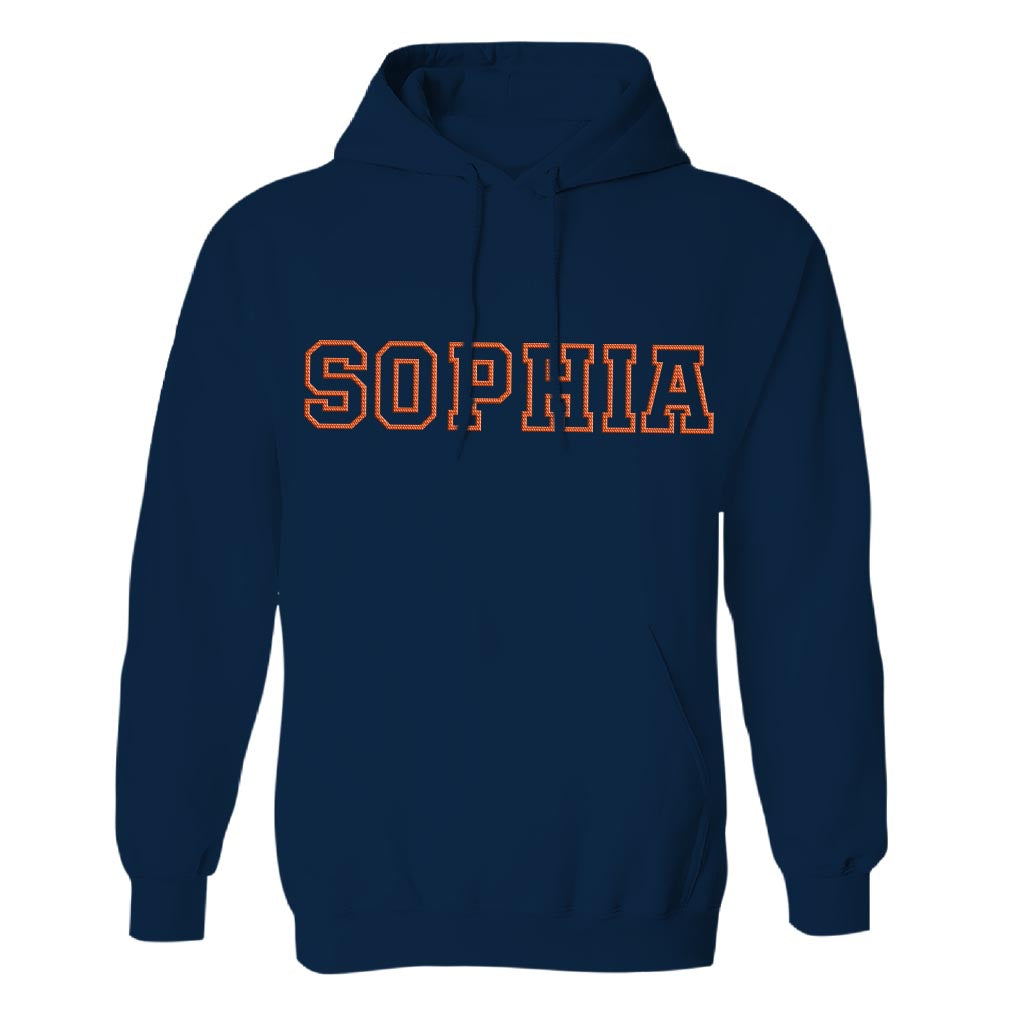 Personalisierter Hoodie mit Stickerei – bestickt mit dem Namen Ihrer besten Freundin