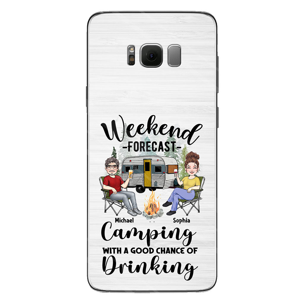 Prévisions du week-end - Étui de téléphone transparent personnalisé pour le camping