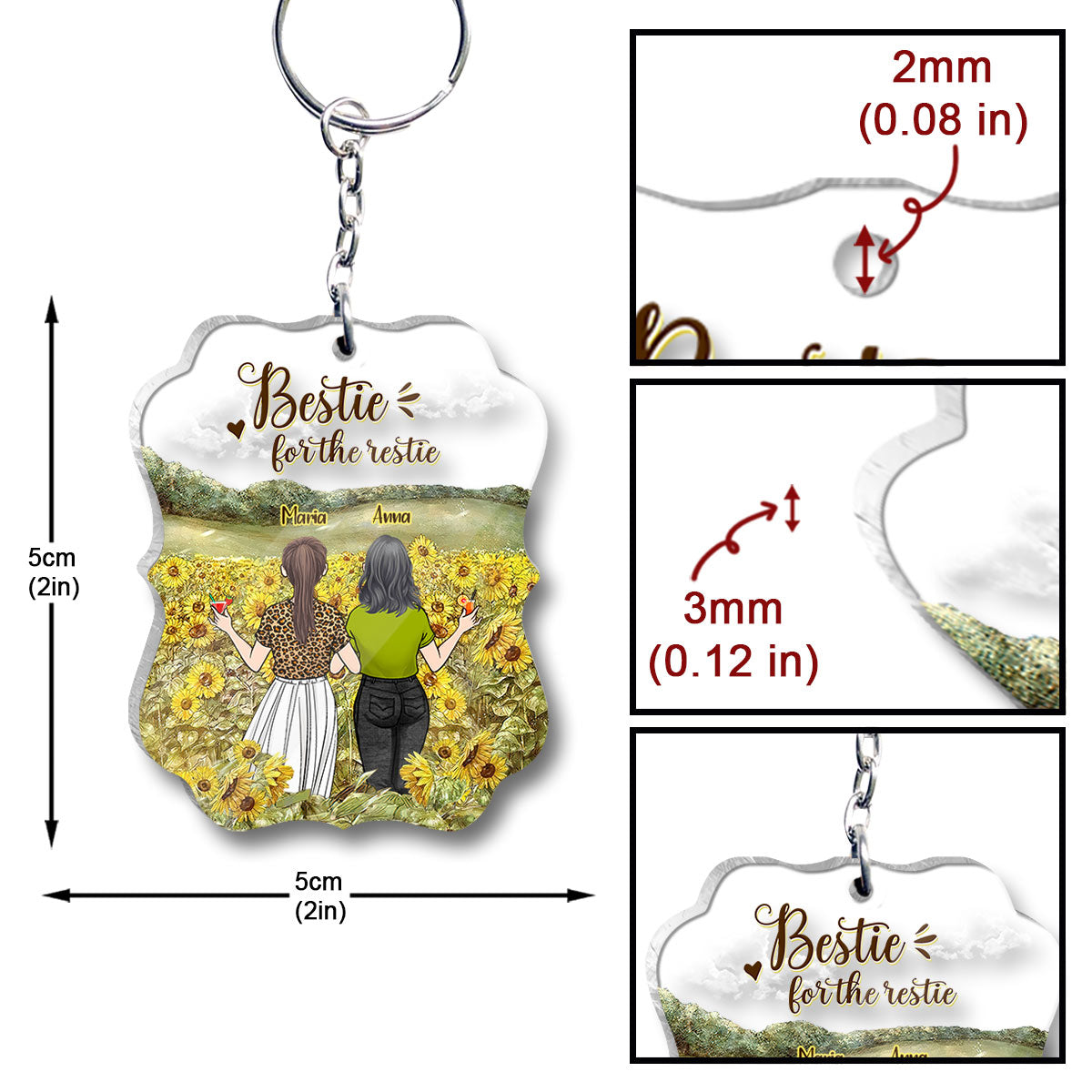Meilleure amie pour toujours - Cadeau pour ma sœur - Porte-clés personnalisé