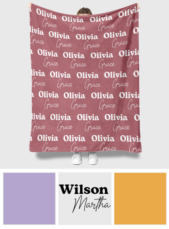 Couverture personnalisée pour tante - Motif avec nom