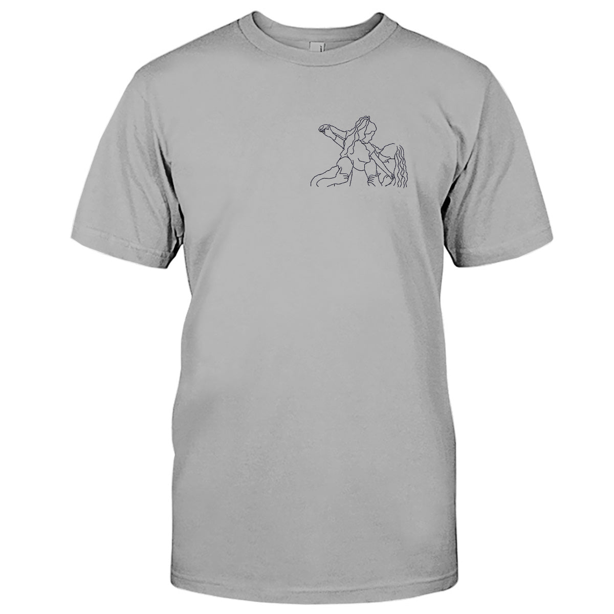 T-shirt brodé personnalisé pour toute la famille - Motifs au trait