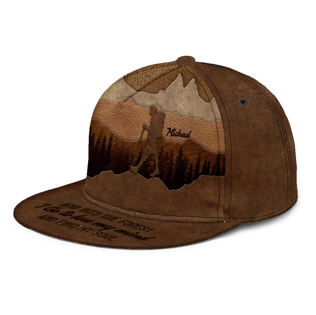Et je m'enfonce dans la forêt - Casquette de randonnée personnalisée