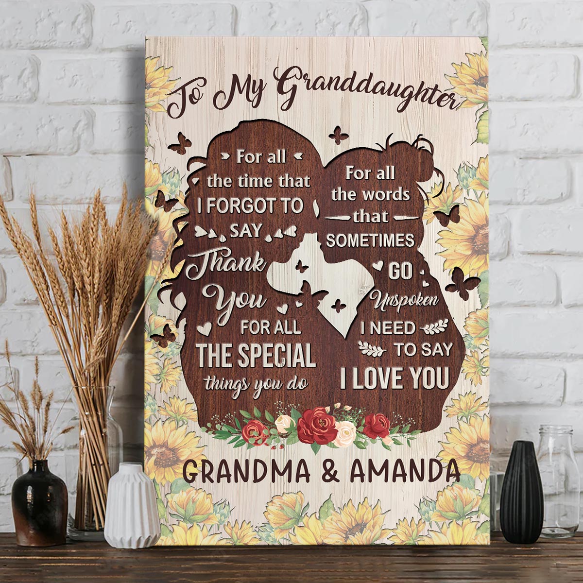 You Are The Kindest - Gift for mom, grandma, daughter, granddaughter, sister, aunt - Personalized Canvas And Poster