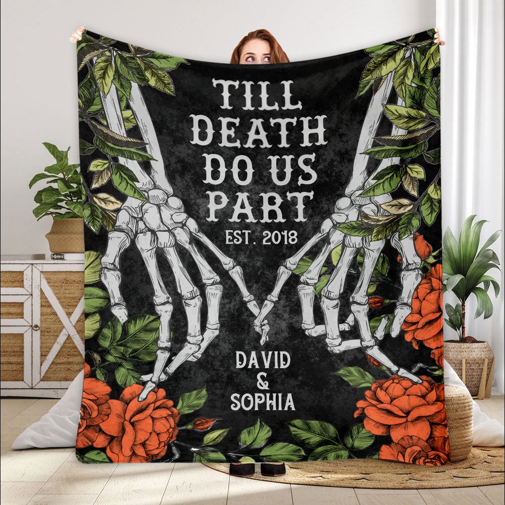 Bis dass der Tod uns scheidet – Personalisierte Totenkopfdecke