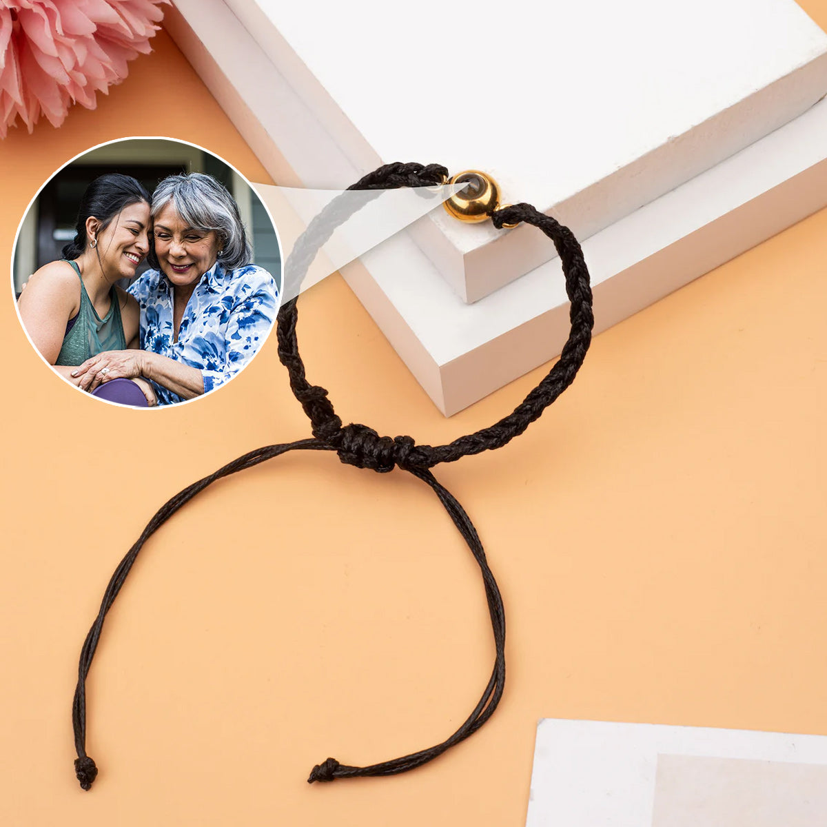 Erinnerungen festhalten – Geschenk für Stiefmutter – Personalisiertes Projektionsarmband