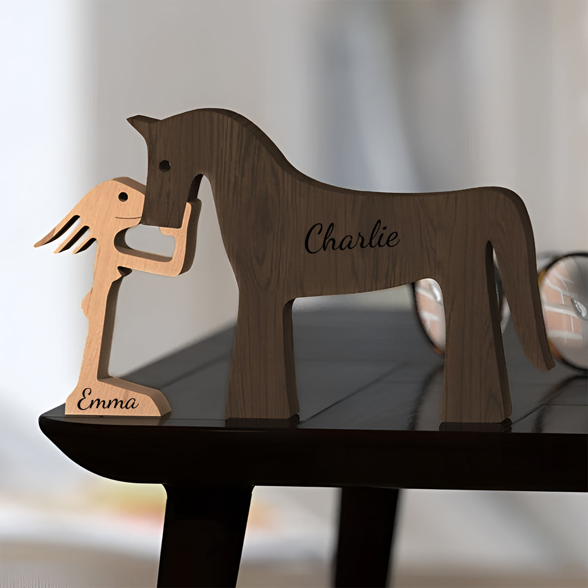 Vous, moi et le chien - Figurines décoratives personnalisées pour couples