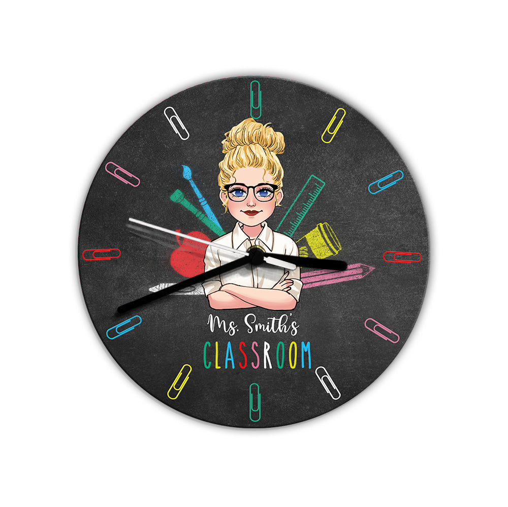 Lehrerzimmer – Personalisierte Wanduhr für Lehrer