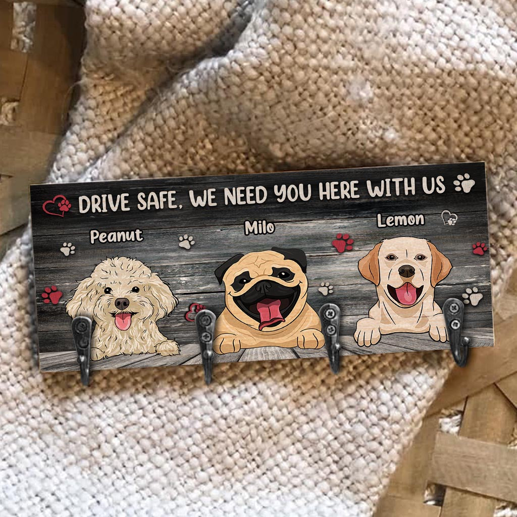 Conduisez prudemment - Porte-clés personnalisé pour chien