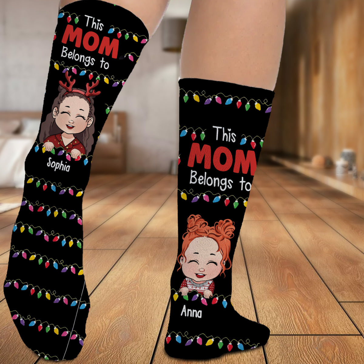 This Mom/ Grandma Belongs To - Gift for grandma, mom - Personalized Socks