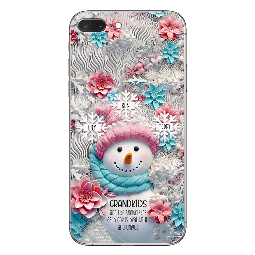 Grandkids Are Like Snowflakes - Gift for grandma - Personalized Phone Case