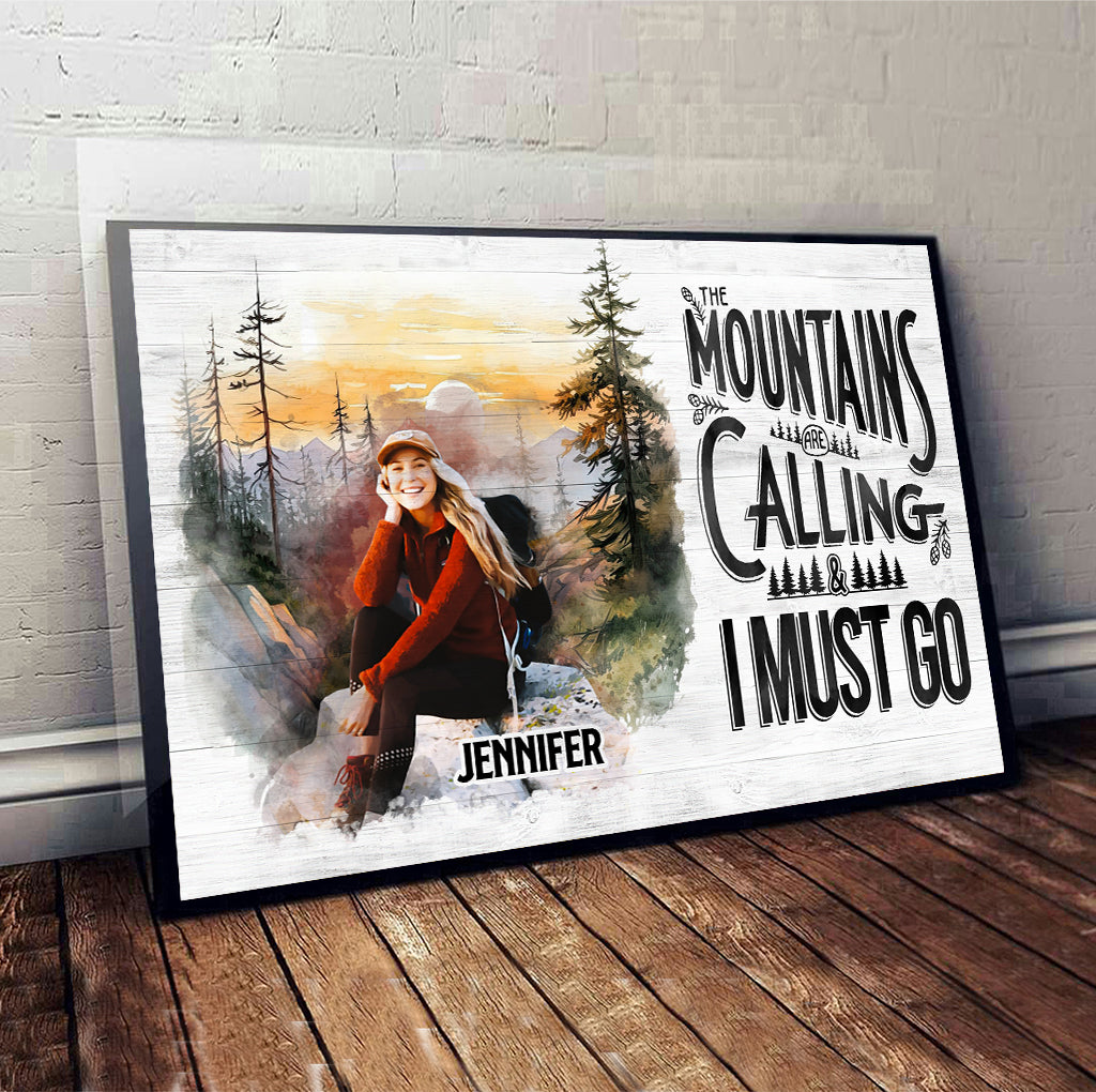 La montagne m'appelle - Toile et affiche de randonnée personnalisées