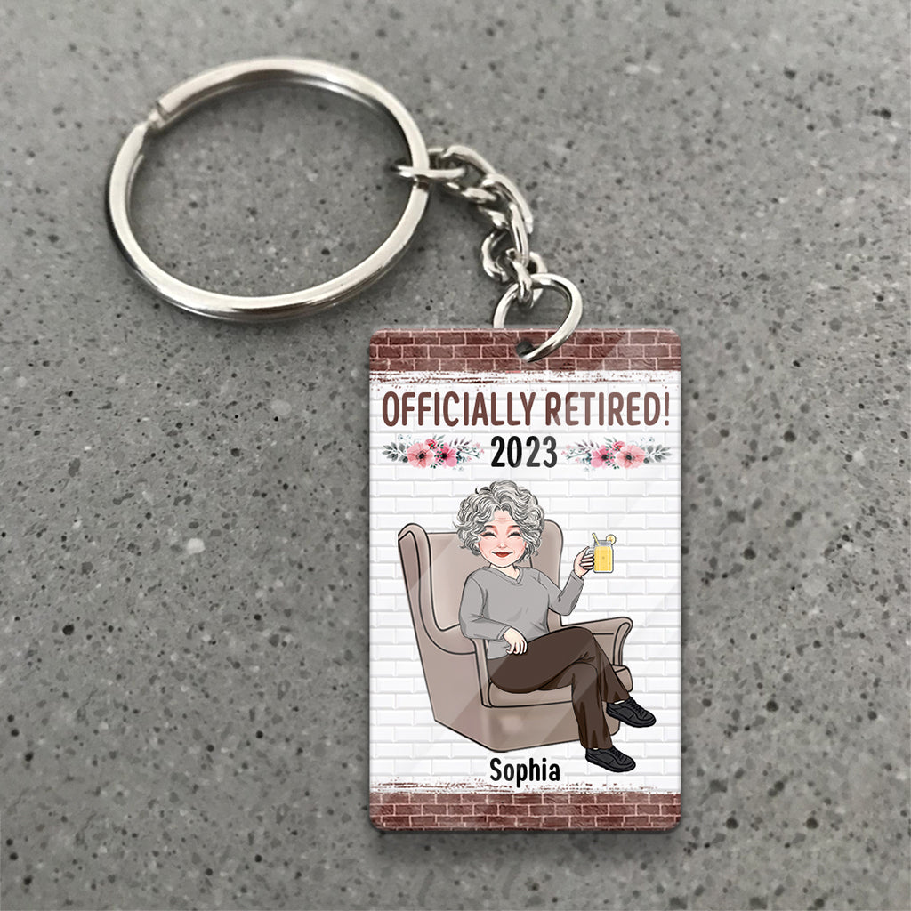 Relax And Enjoy The Ride - Personalized Retired Keychain