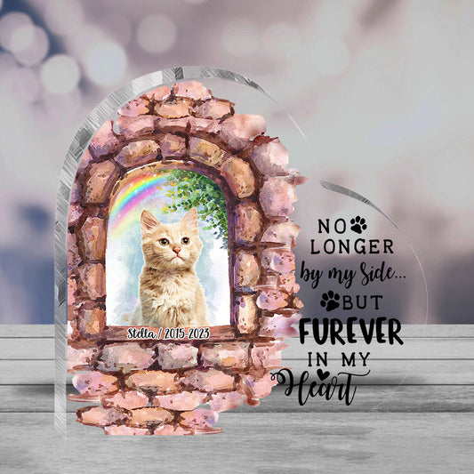 No Longer By My Side - Personalized Dog Custom Shaped Acrylic Plaque