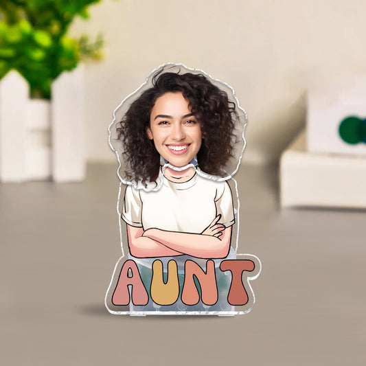 Tante - Cadeau pour tante - Tête à secouer personnalisée