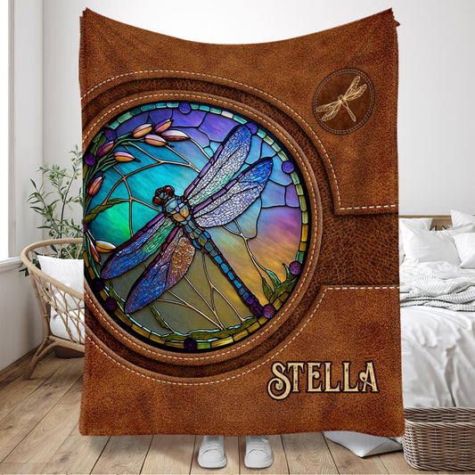 Libelle aus Buntglas – personalisierte Libellendecke