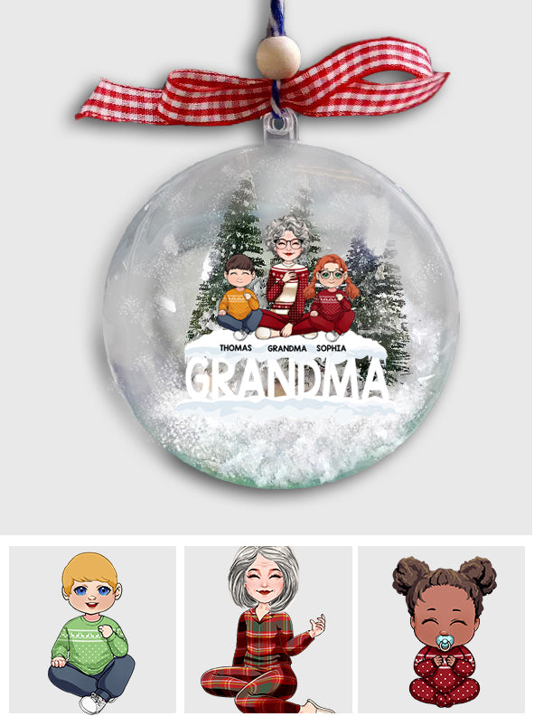 Heureuse d'être appelée grand-mère - Boule à neige personnalisée pour grand-mère