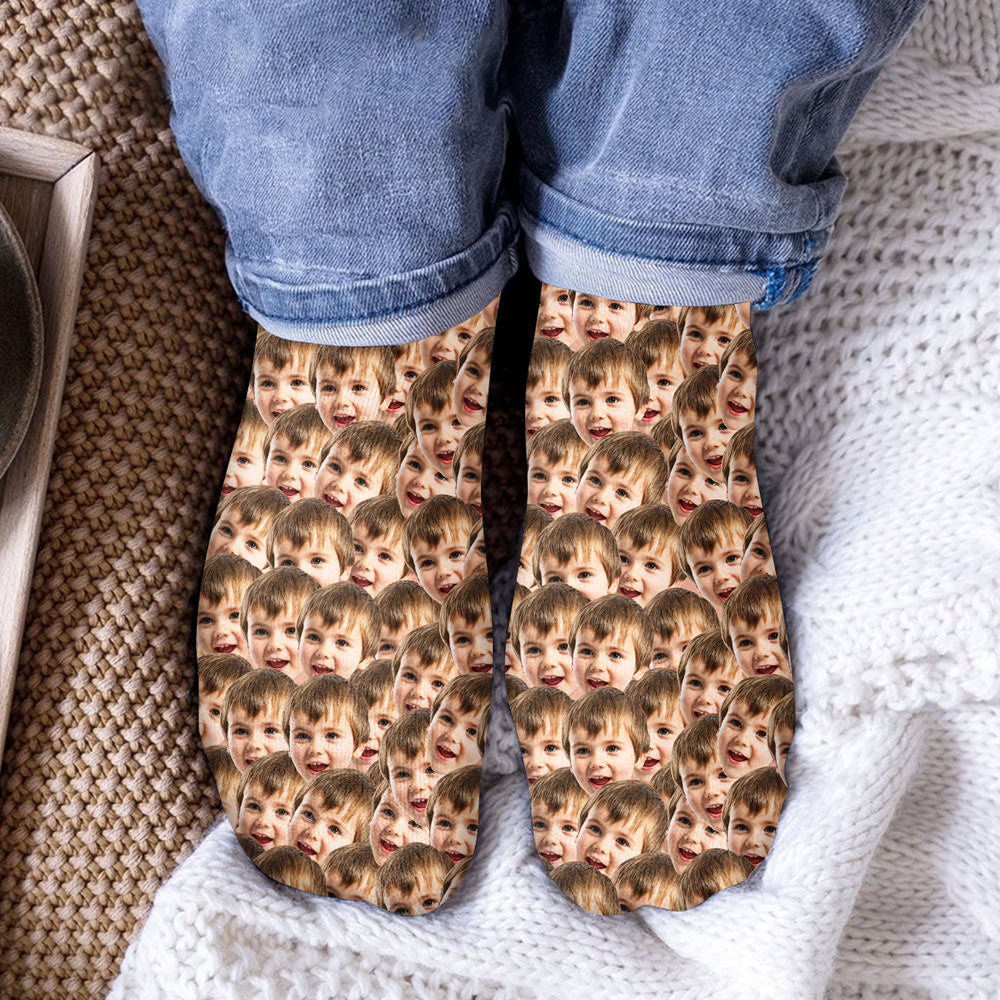 Individuell bedruckte Socken für Ihren Enkel