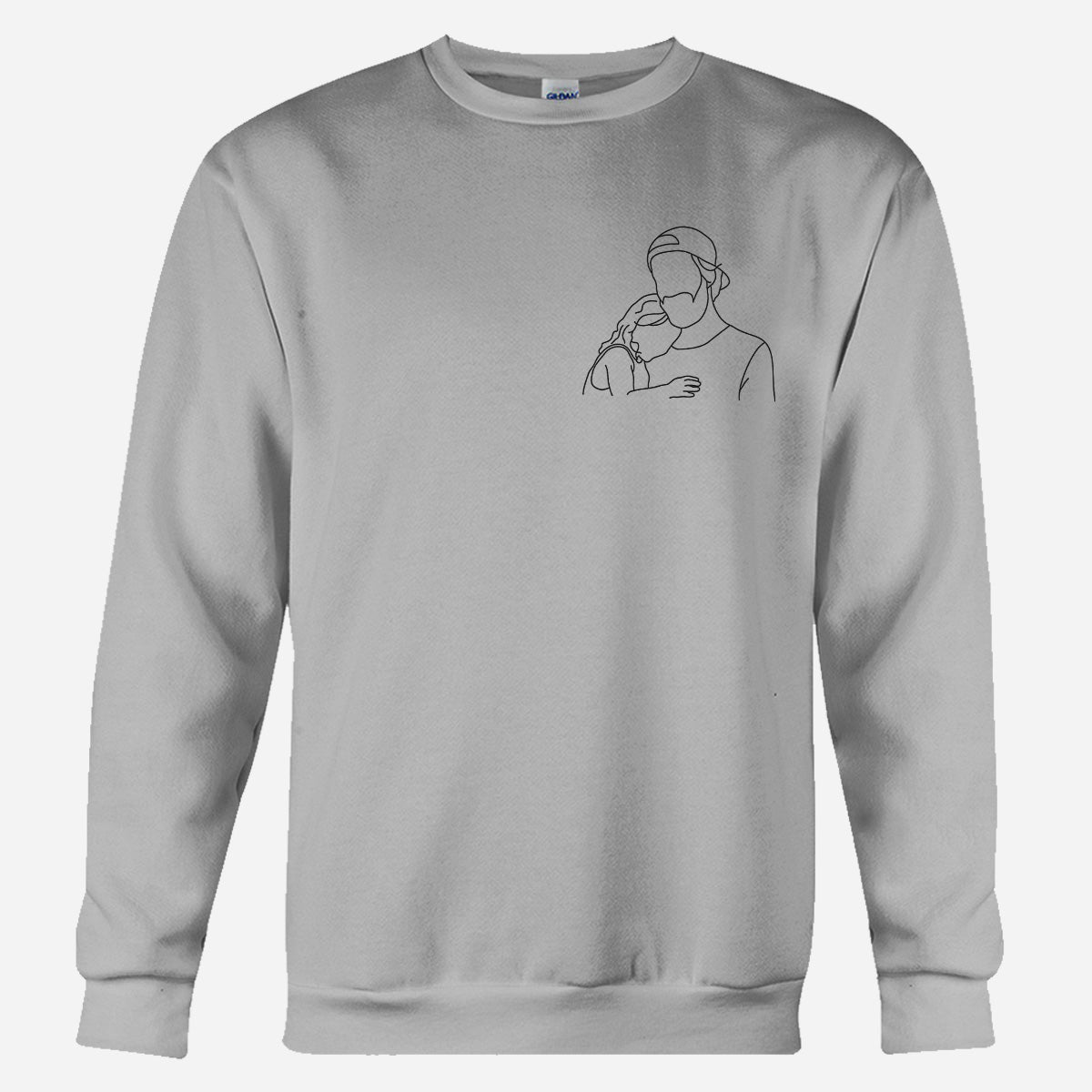 Custom Line Art - Personalized Uncle Embroidered Sweater