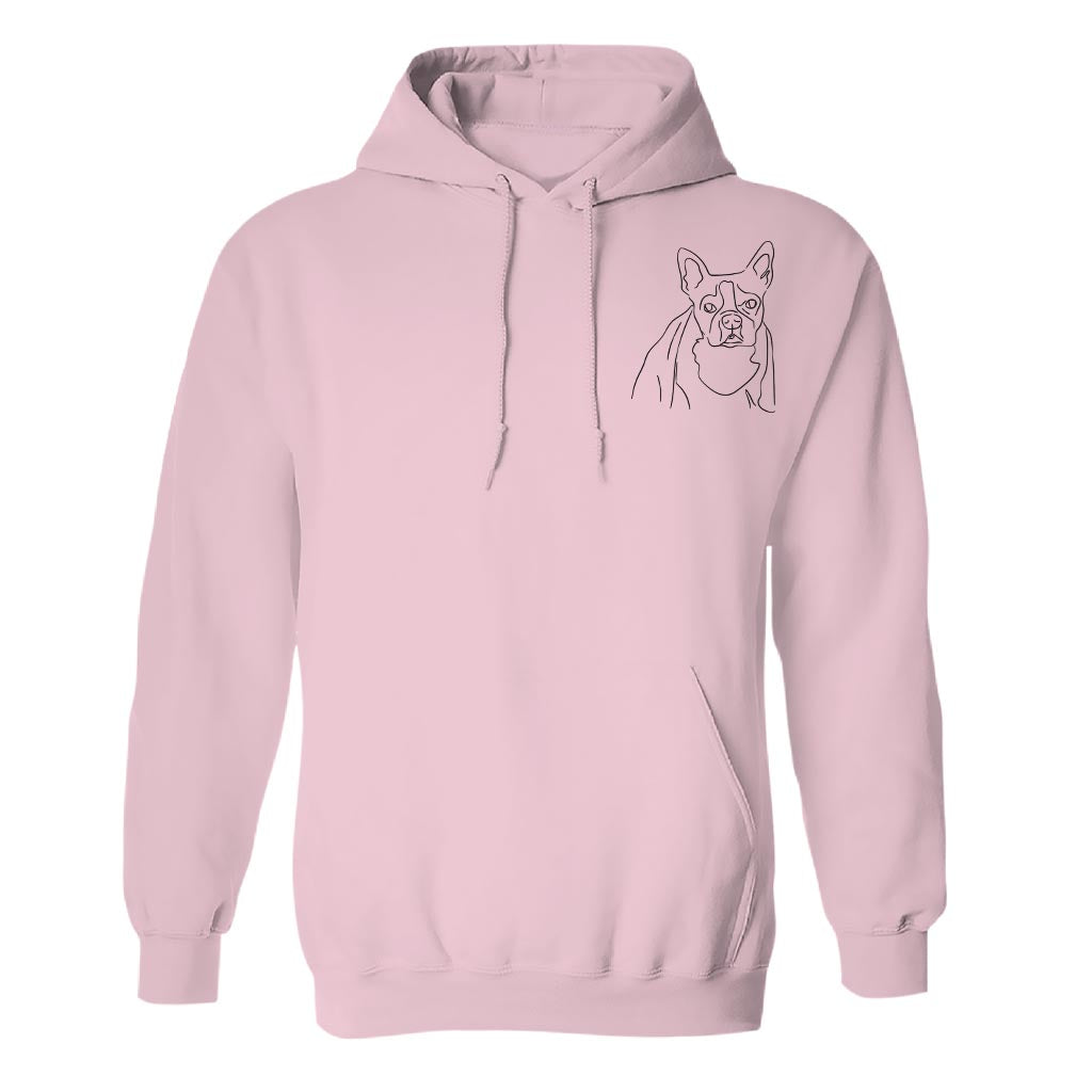 Custom Line Art - Personalized Dog Embroidered Hoodie