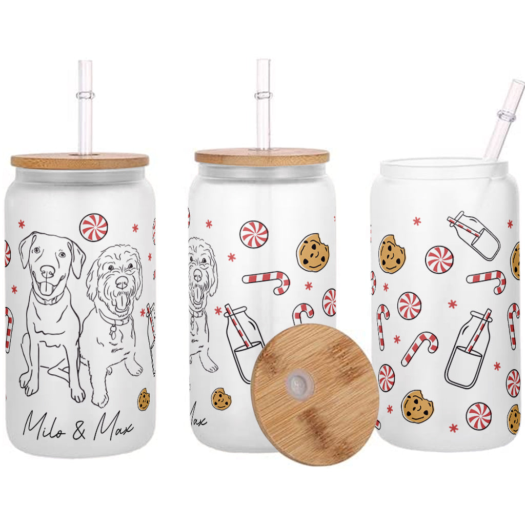 Lovely Dogs Cats - Personalized Dog Can Glass