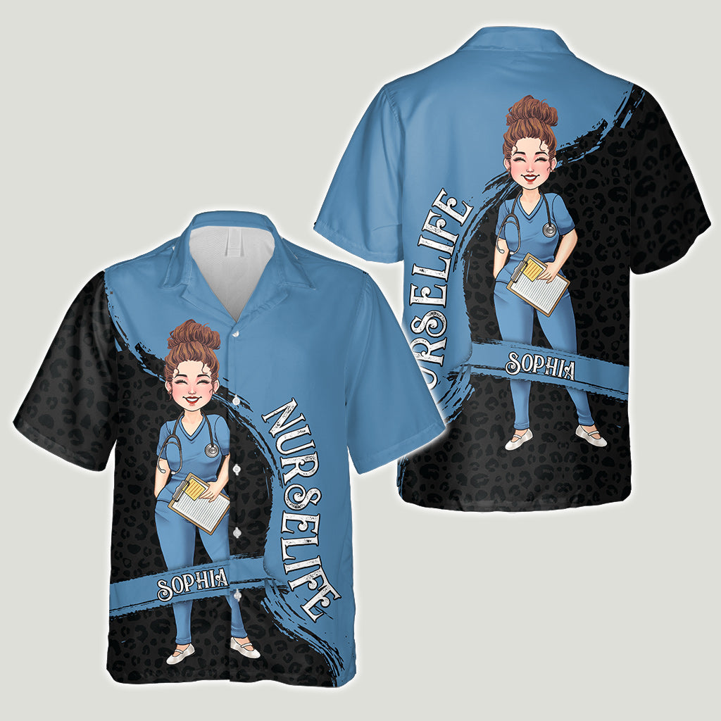 The Nurse Life - Nurse gift for mom, her, wife, girlfriend, friend - Personalized Hawaiian Shirt