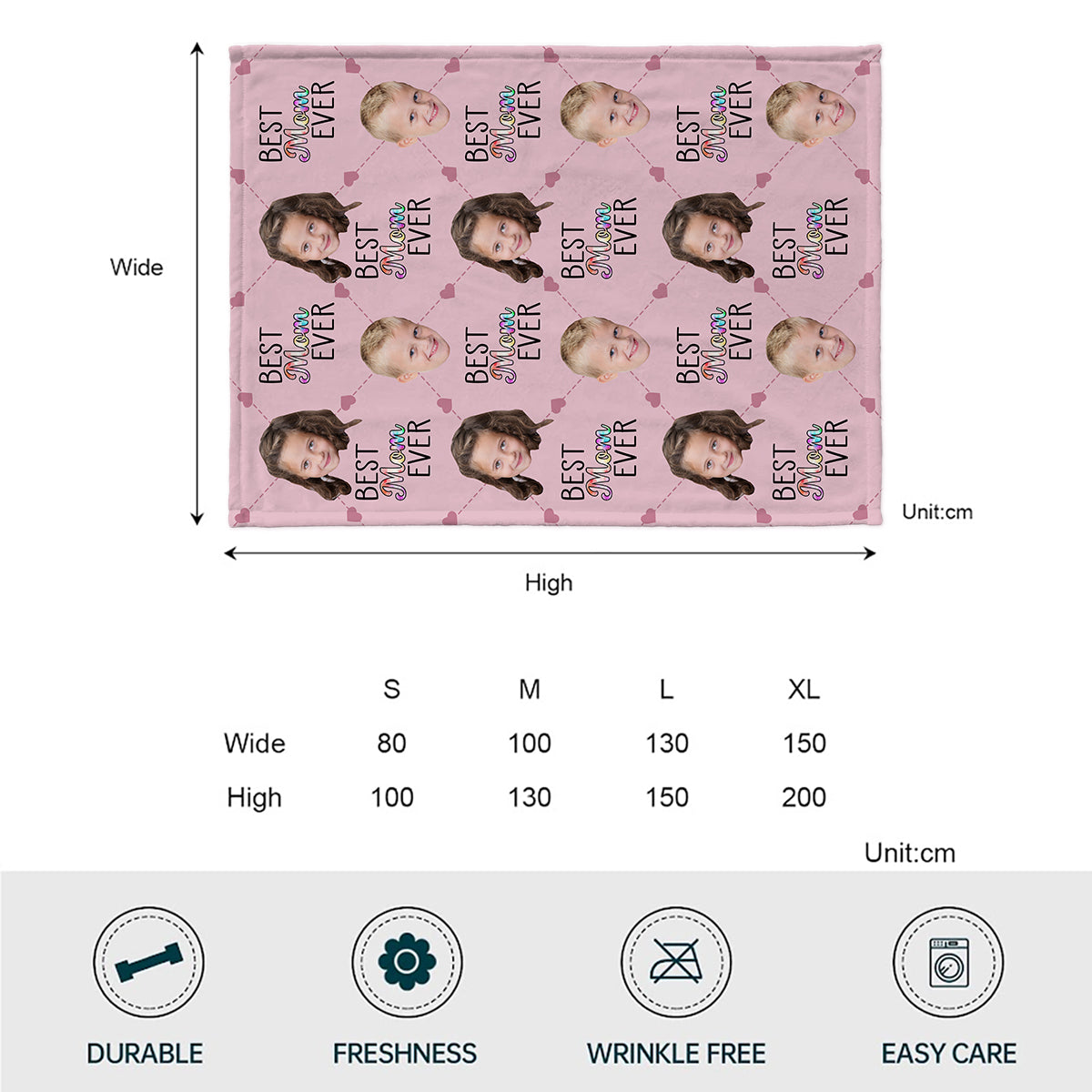 Best Grandma Mom Ever - Gift for grandma, mom, grandma - Personalized Blanket