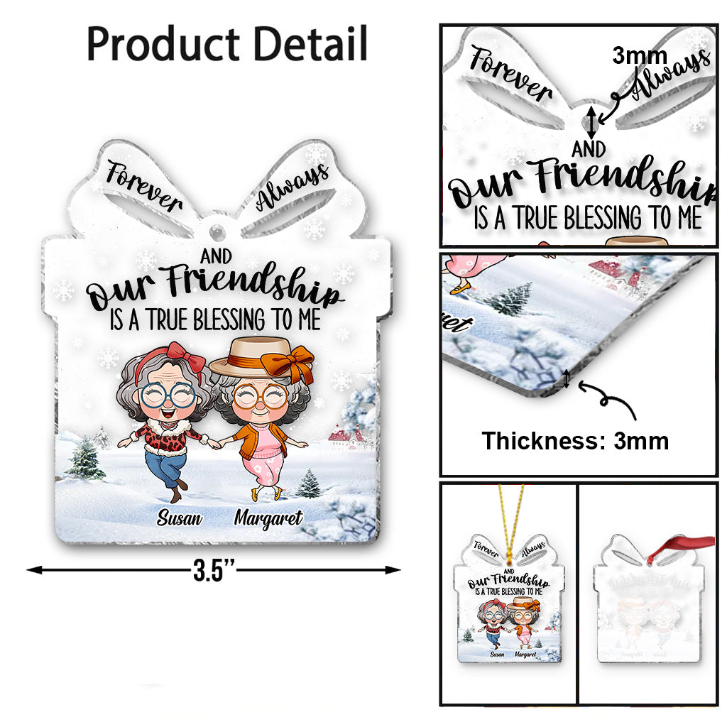 Together And Always - Gift for friend - Personalized Transparent Ornament
