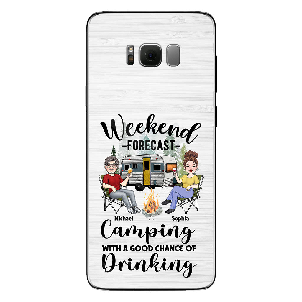 Prévisions du week-end - Étui de téléphone transparent personnalisé pour le camping