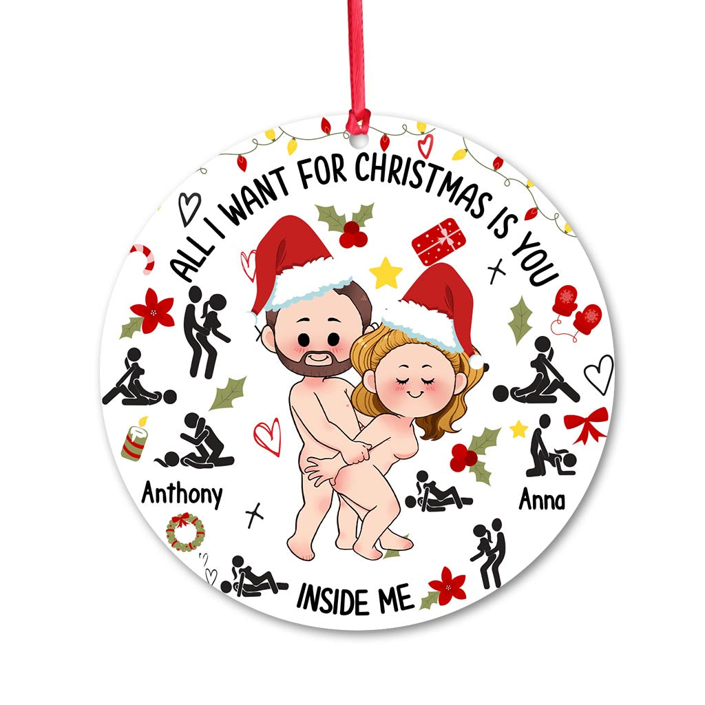 All I Want For Christmas - Personalized Couple Ornament