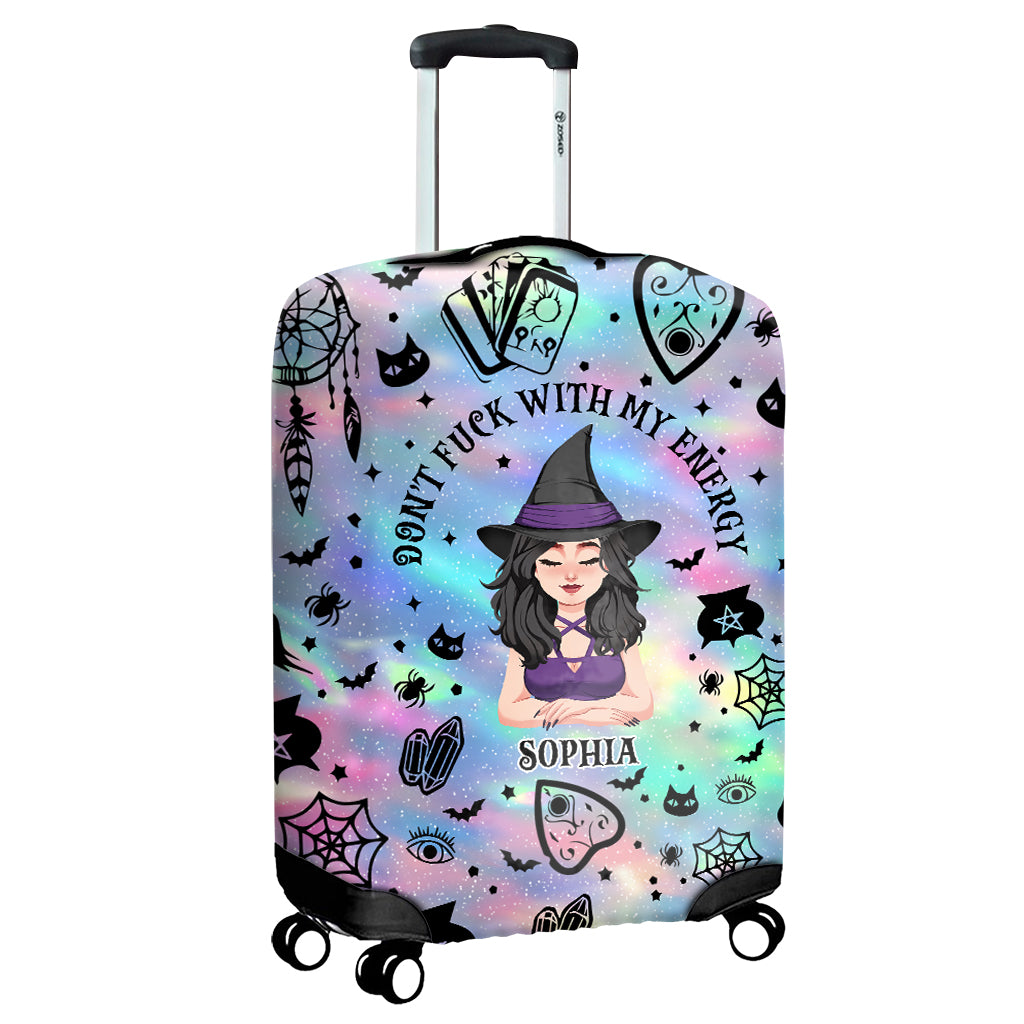 Don't F With My Energy - Personalized Witch Luggage Cover