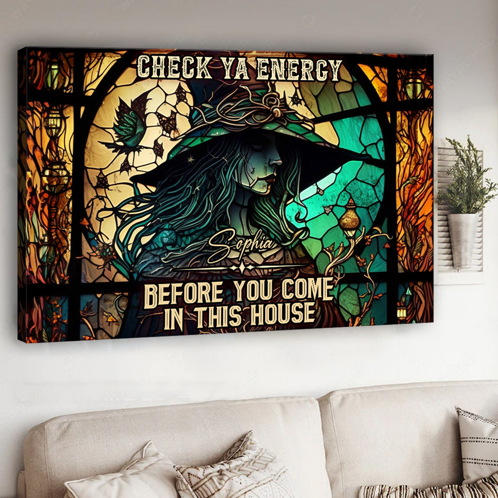 Check Ya Energy - Personalized Witch Canvas And Poster