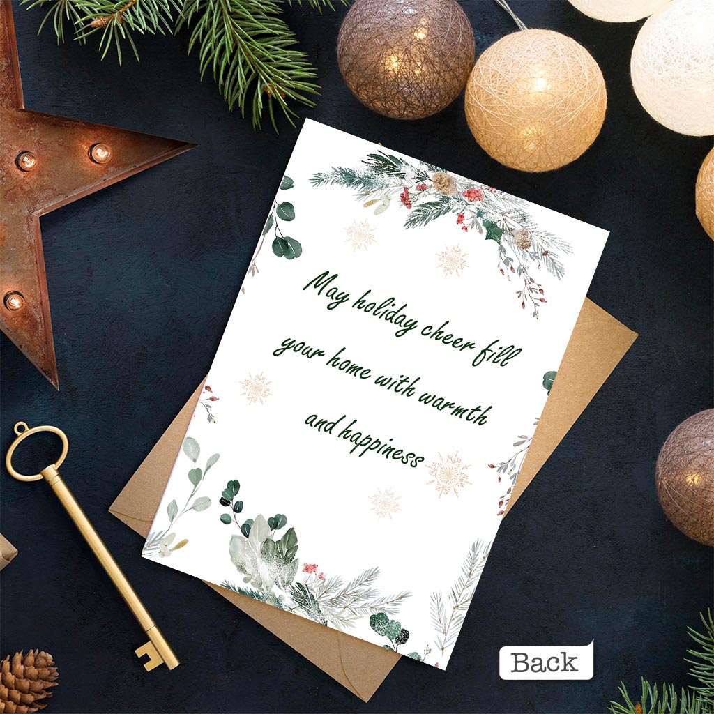Individuell gestaltete Weihnachtskarte mit Porträts – Personalisierte Familiengrußkarte