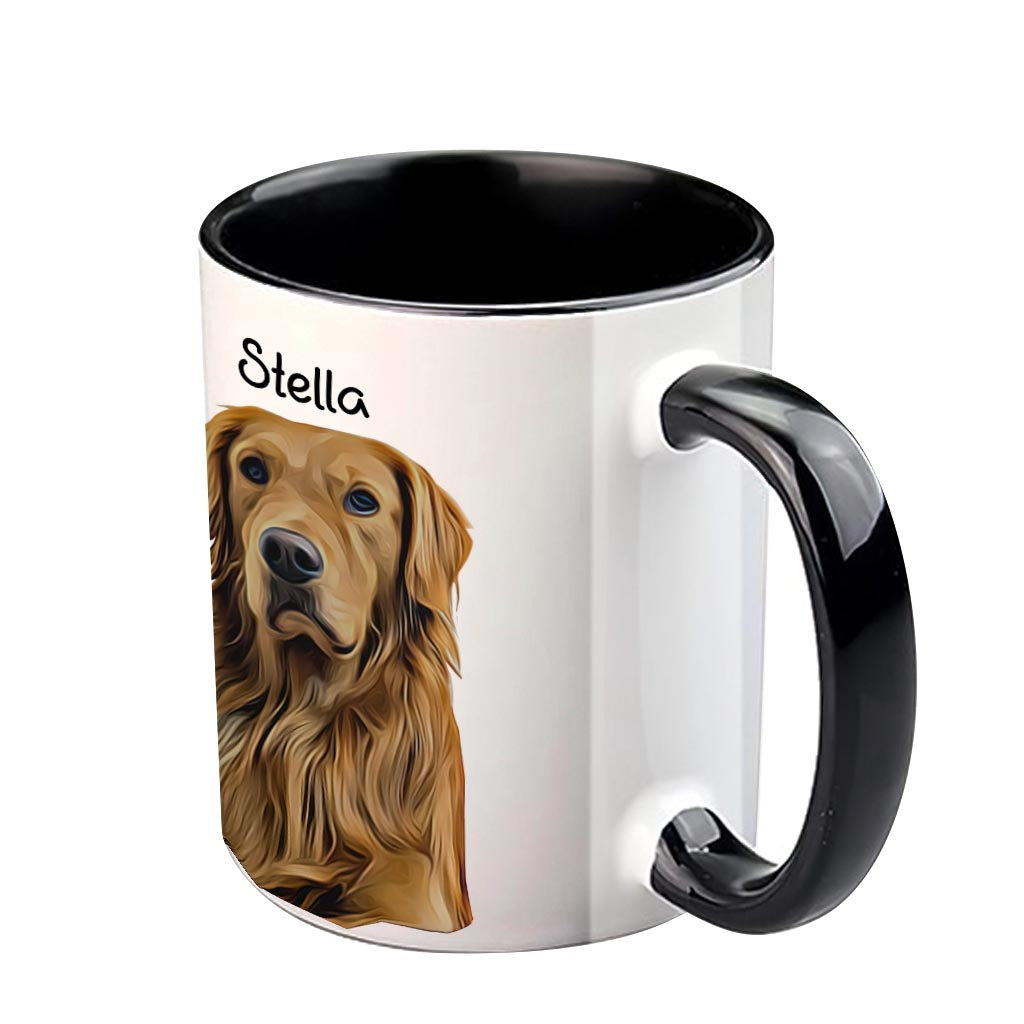 Glückwunsch, dass du mein Mensch bist – personalisierte Tasse mit Hundemotiv