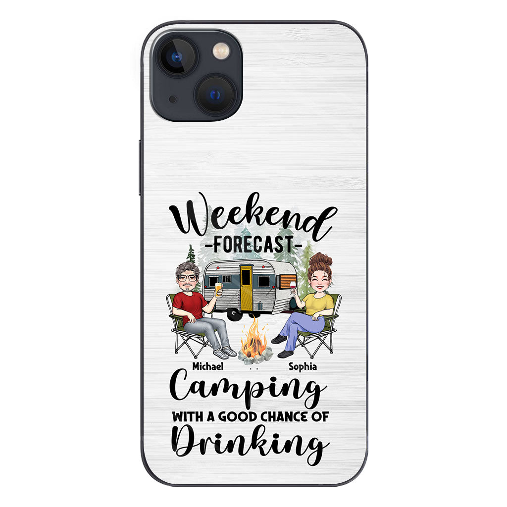 Prévisions du week-end - Étui de téléphone transparent personnalisé pour le camping