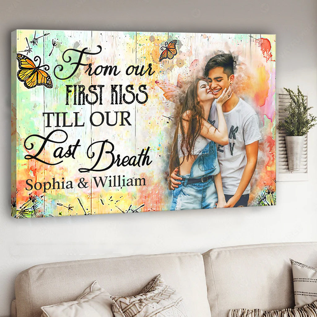 Watercolor Couple - Personalized Couple Canvas And Poster