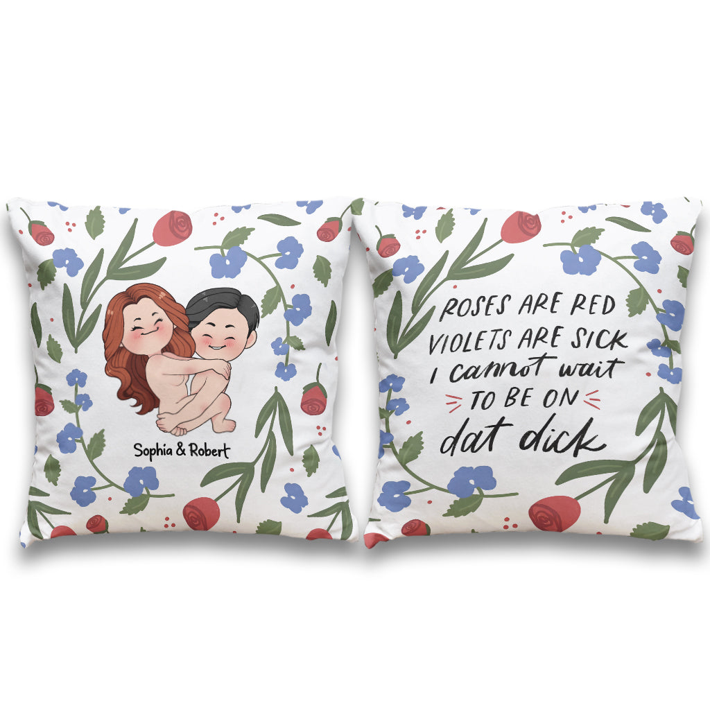 Rose Are Red Violet Are Sick - Personalized Couple Throw Pillow