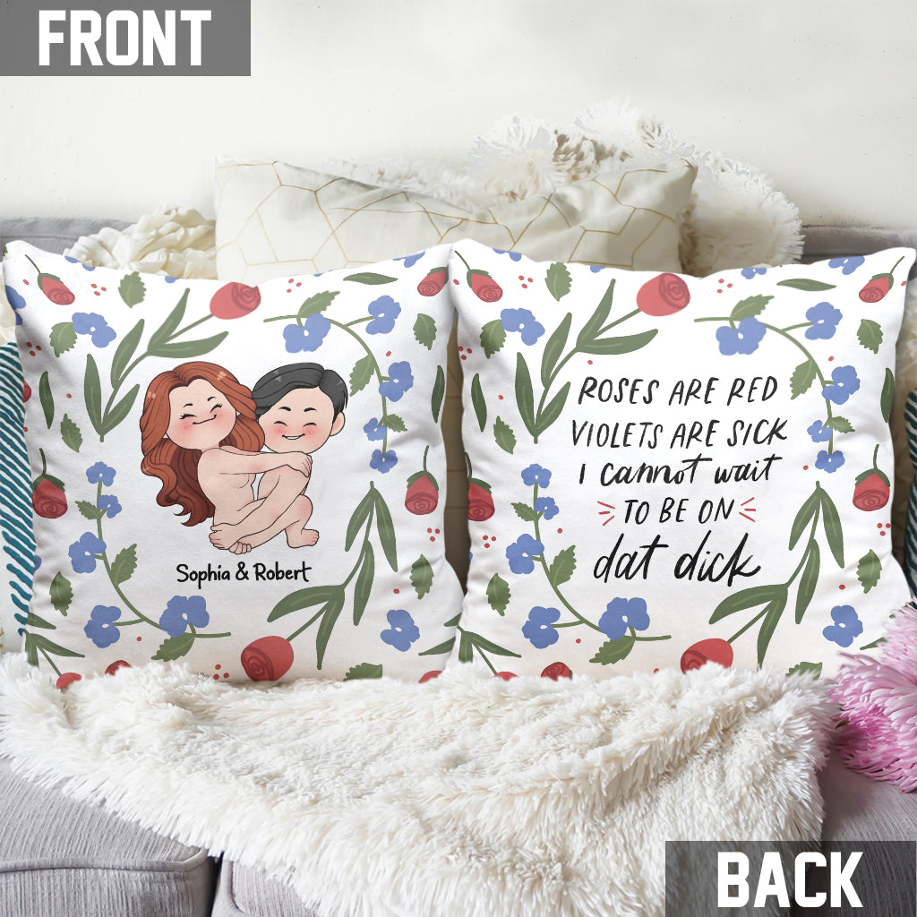 Rose Are Red Violet Are Sick - Personalized Couple Throw Pillow