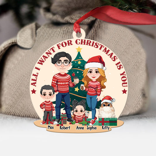 All I Want For Chrismas Is You - Personalized Couple Ornament