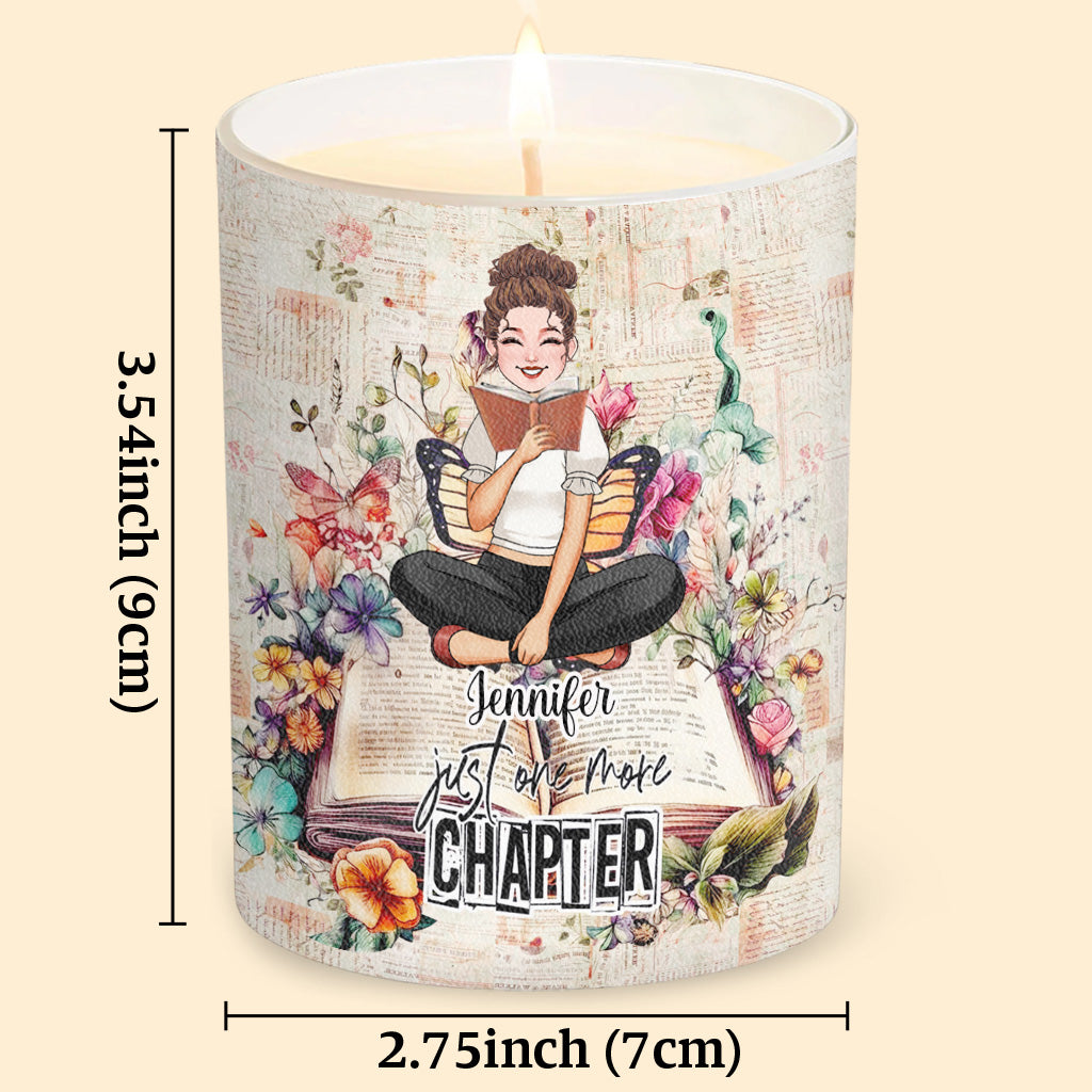 Juste un chapitre de plus - Bougie personnalisée en forme de livre avec couvercle en bois