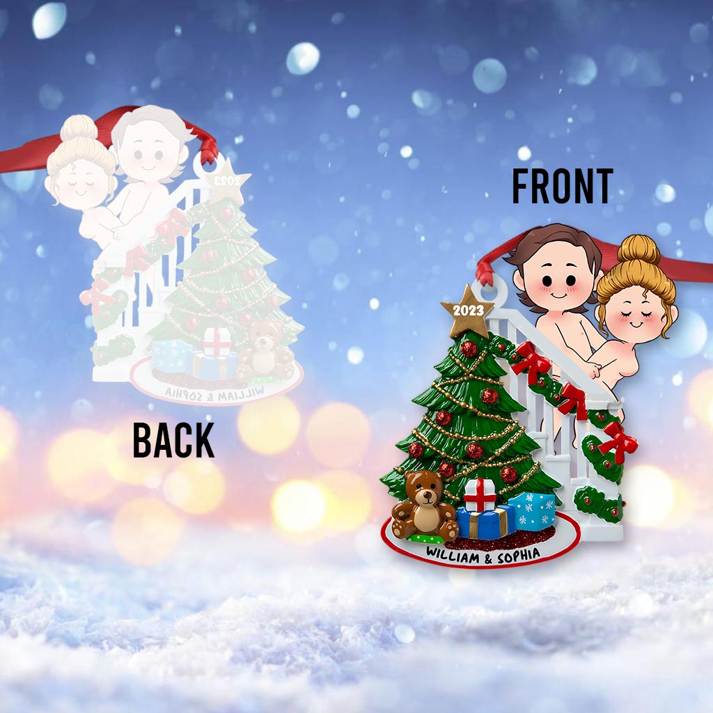 Staircase Naughty Couple - Personalized Couple Ornament