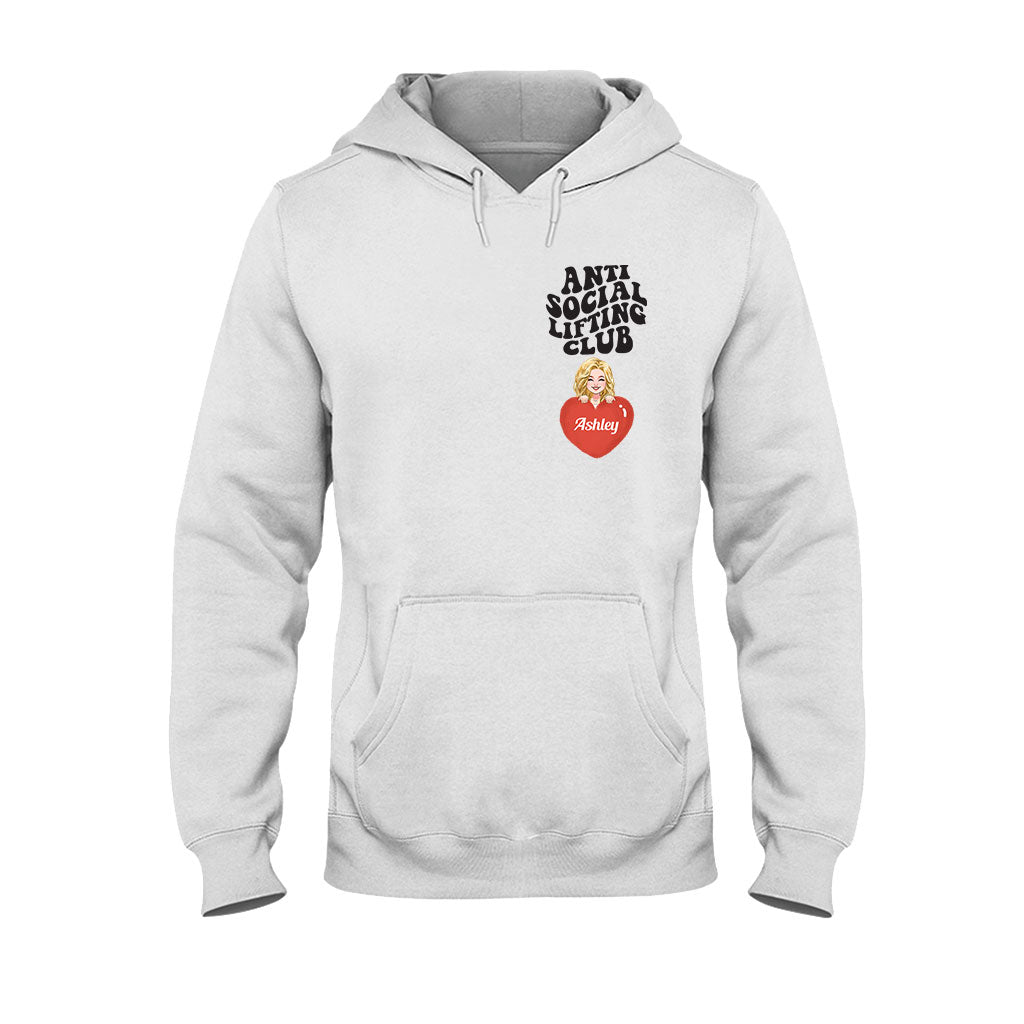 Anti Social Lifting Club – Personalisiertes Fitness-T-Shirt und Hoodie