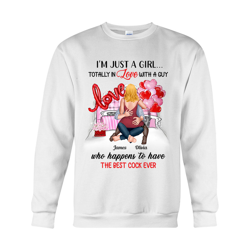 I'm Just A Girl In Love With A Guy - Personalized Couple T-shirt And Hoodie