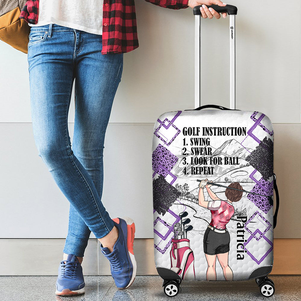 Just A Girl – Golfgeschenk für sie, Ehefrau, Mutter, Oma, Freundin – Personalisierter Gepäckschutz