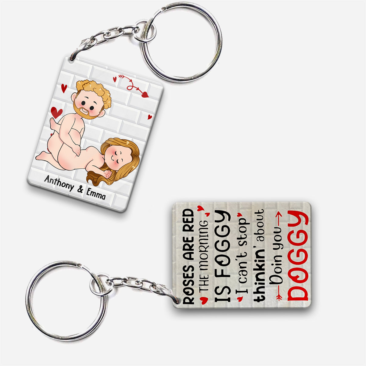 I Just Want You To Be Happy - Couple gift for husband, wife, boyfriend, girlfriend - Personalized Keychain