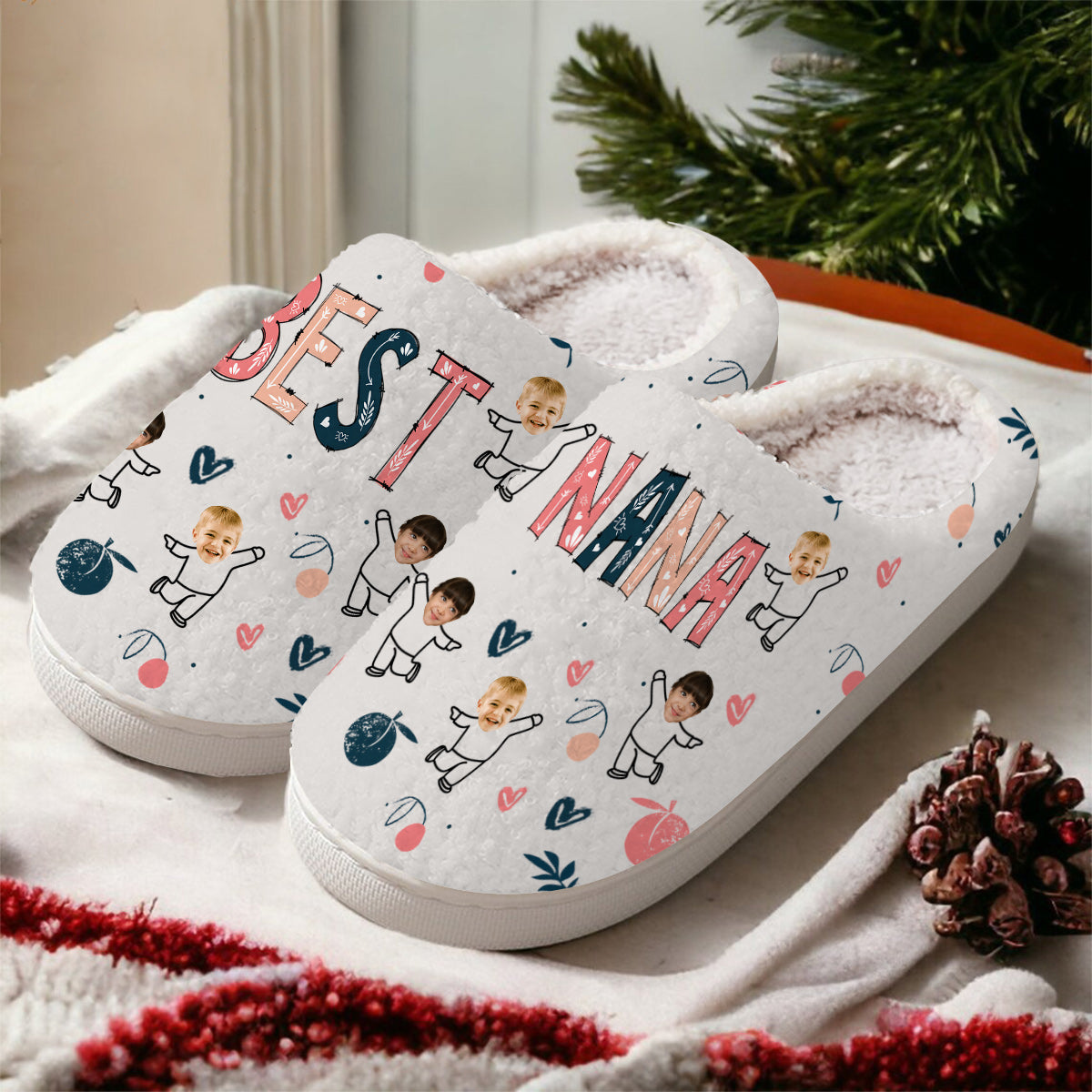 Best Grandma/Nana/Mother/Mama - Personalized Grandma Slippers