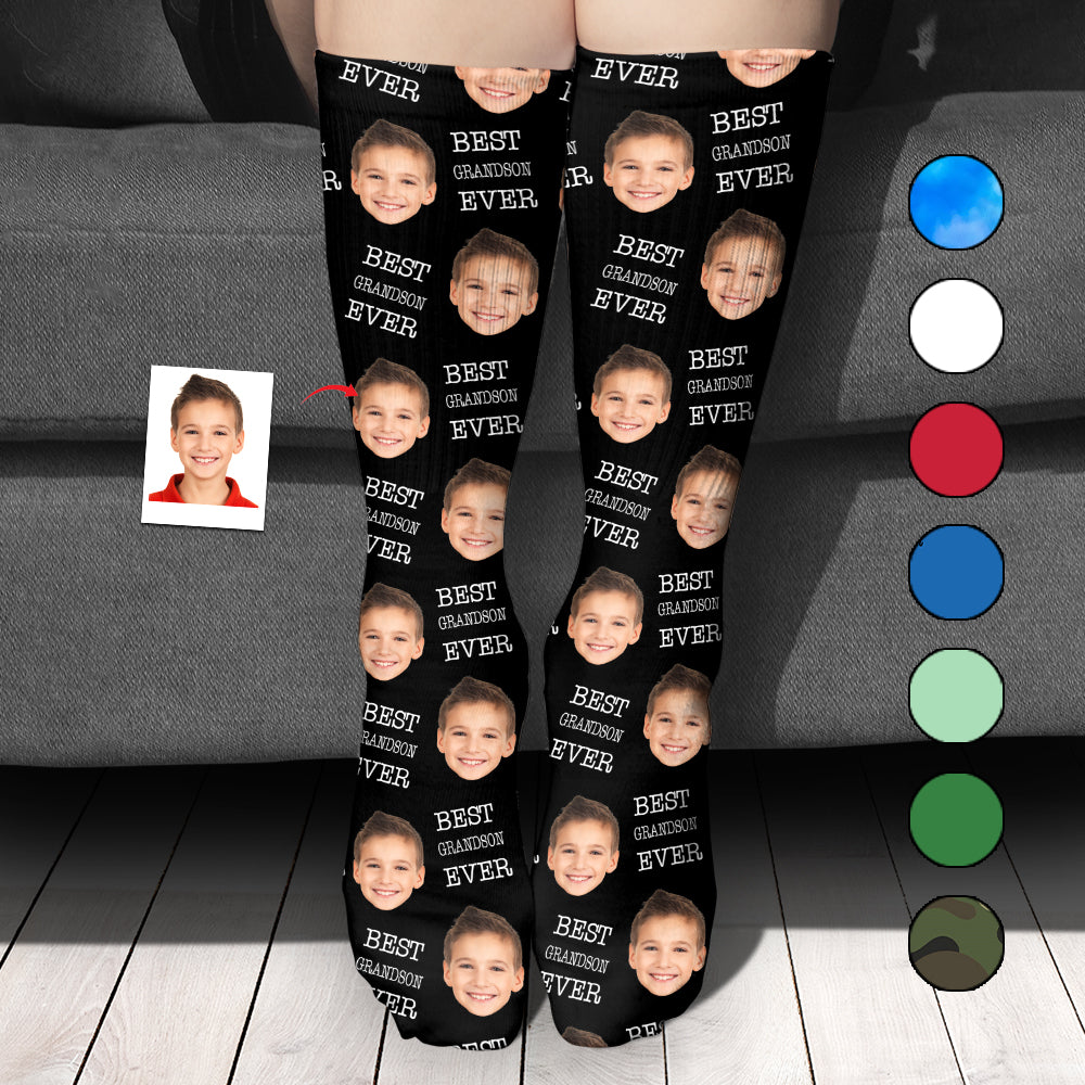 Custom Face - Personalized grandson Socks