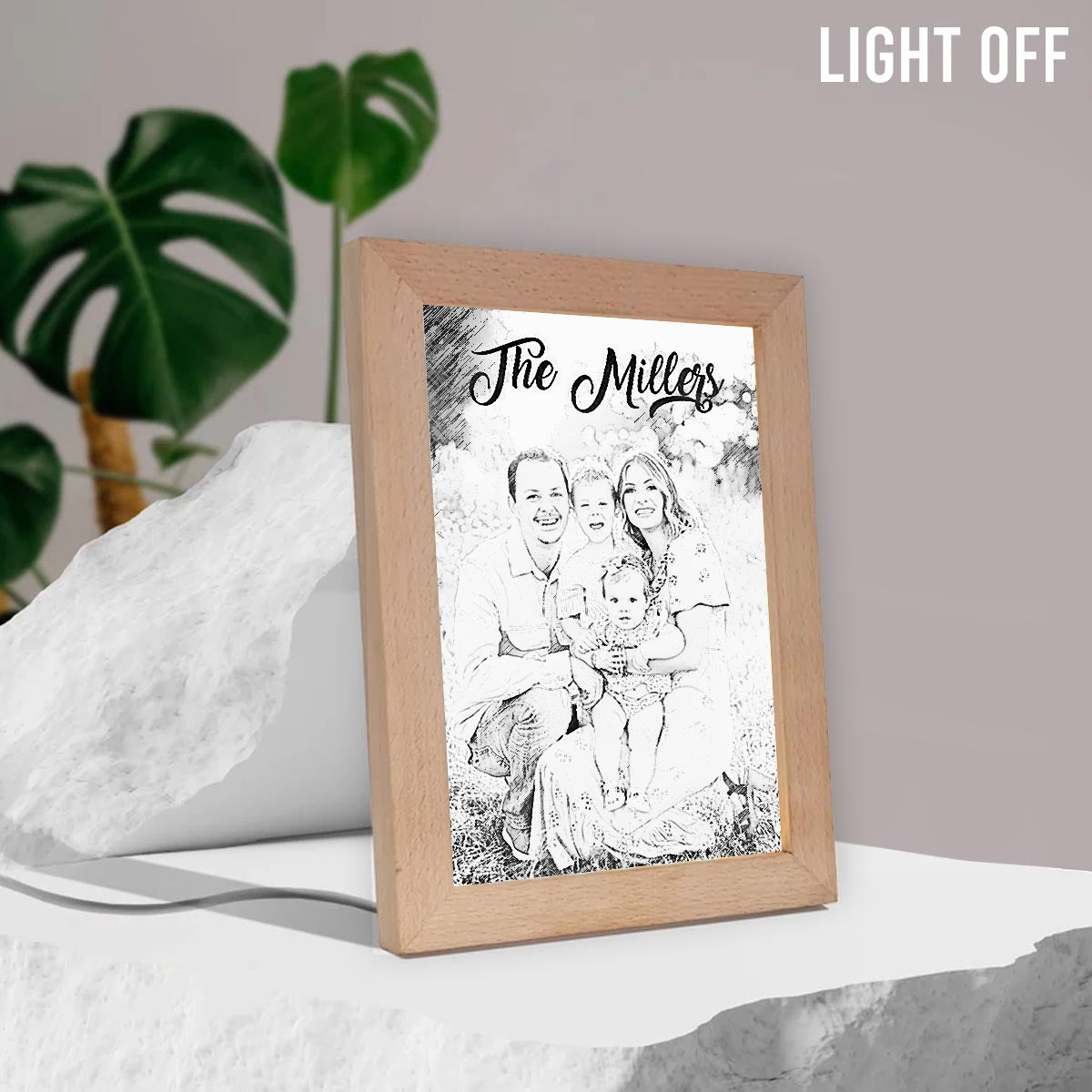 Liebe Familie – Personalisierter Familien-Lichtfotorahmen